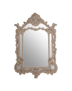 Vasari Wall Bedroom Mirror In Weathered Antique Grey Frame