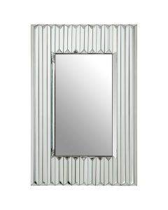 Ruta Sleek Wall Bedroom Mirror In Polished Silver Frame