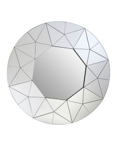 Roona Round Wall Bedroom Mirror In Silver Frame