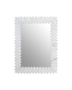 Rabia Wall Bedroom Mirror In Silver Wooden Frame