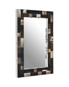 Ripley Tile Mosaic Effect Wall Mirror In Petrified Wooden Frame