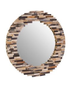 Ripley Tile Mosaic Effect Wall Mirror In Multi-Colour Frame