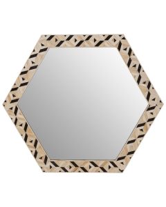 Harlo Wall Bedroom Mirror In Black And Ivory Wooden Frame