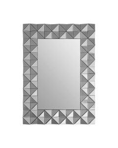 Soho Wall Bedroom Mirror In Smoked Silver Wooden Frame