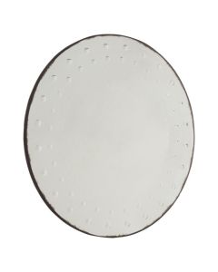 Rusper Round Bubble Effect Wall Mirror In Silver Frame