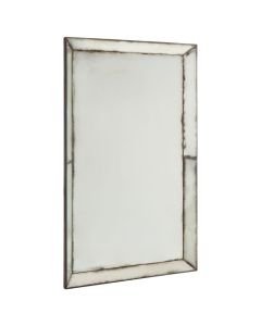 Rusper Splash Effect Wall Mirror In Antique Silver Frame