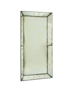 Rusper Large Bubble Effect Wall Mirror In Antique Brass Frame