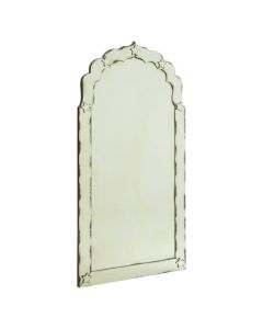 Rusper Arched Star Wall Mirror In Antique Brass Frame