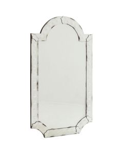 Rusper Bubble Effect Wall Mirror In Antique Silver Wooden Frame