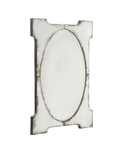 Rusper Cut Out Corners Wall Mirror In Antique Silver Frame