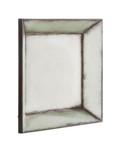 Rusper Square Bevelled Wall Mirror In Antique Silver Frame