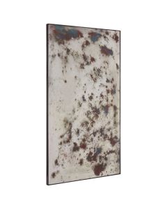 Rusper Abstract Wall Mirror In Antique Silver Frame