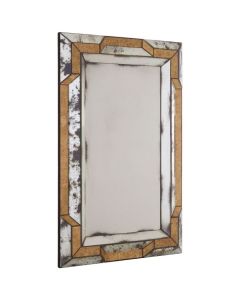 Rusper 3D Wall Mirror In Antique Silver And Gold Frame