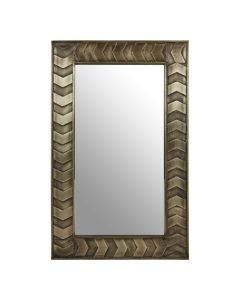 Sirsa Wall Bedroom Mirror In Weathered Brown Frame