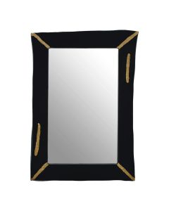 Asamra Wall Mirror With Black Wooden Frame