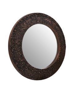 Arica Round Wall Mirror In Copper Aluminium Frame