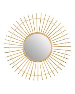 Beauly Round Wall Mirror With Gold Metal Frame