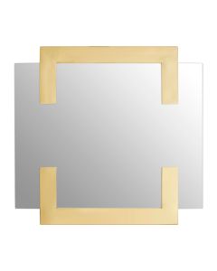 Deana Mirrored Glass Wall Mirror With Gold Stainless Steel Frame