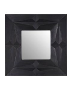 Sabari Wall Bedroom Mirror In Black Mango Wood Frame