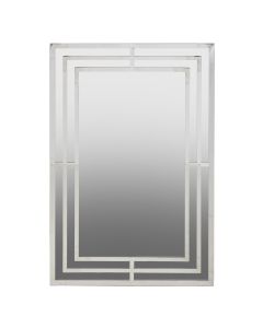 Avelino Rectangular Wall Bedroom Mirror With Silver Frame