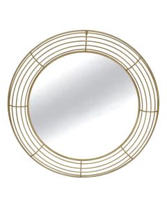 Trento Wired Wall Mirror With Antique Gold Metal Frame