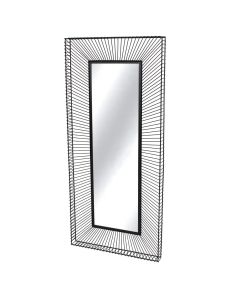 Trento Bevelled Wall Mirror With With Black Finish Metal Frame