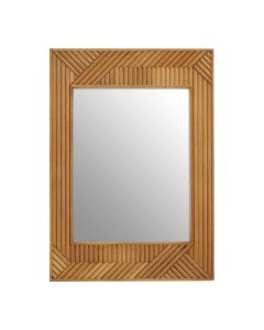 Jakara Floor Standing Mirror In Carved Effect Food Natural Frame