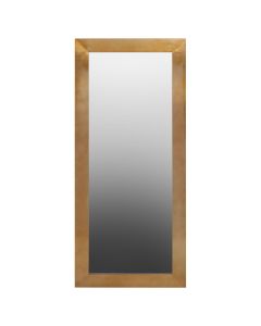 Grenoble Rectangular Wall Mirror With Brushed Gold Metal Frame