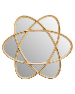 Terni Oval Symmetrical Looping Design Wall Mirror In Gold