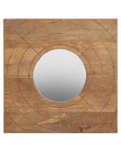 Sona Wall Mirror With Natural Wooden Frame