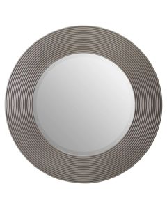 Dervio Round Wall Mirror With Wooden Frame