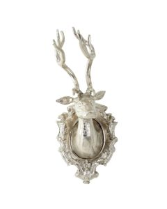 Stella Wall Mounted Aluminium Stag In Silver