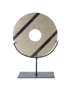 Sura Marble Sculpture In Cream With Beige And Grey
