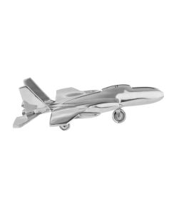 Deco Aluminium Fighter Plane Sculpture In Silver