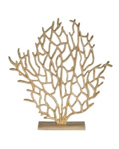 Prato Small Cast Aluminium Coral Sculpture In Gold