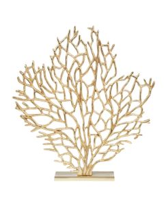 Prato Large Cast Aluminium Coral Sculpture In Gold