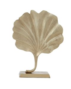 Prato Cast Aluminium Ginkgo Leaf Sculpture In Gold