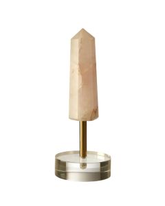 Bowerbird Small Stone Obelisk Sculpture In Silver And Gold