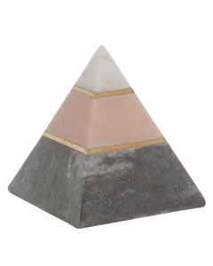 Kira Marble Pyramid Sculpture In Multicolour