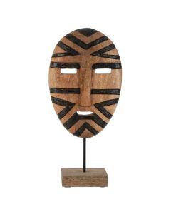 Bantu Small Mango Wood Tribal Sculpture In Oak