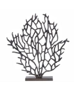 Prato Small Cast Aluminium Tree Sculpture In Black Nickel