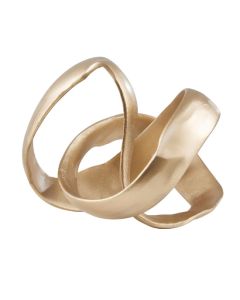 Prato Cast Aluminium Knot Sculpture In Gold