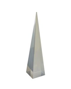 Carrie Glass Crystal Obelisk Sculpture In Clear