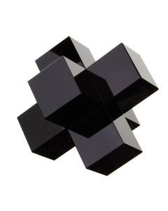 Carrie Crystal Geometric Design Ornament In Black