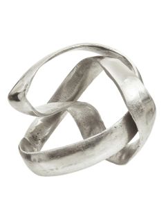 Prato Cast Aluminium Knot Sculpture In Silver