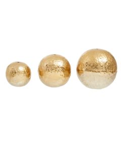 Dion Aluminium Set Of 3 Deco Balls In Gold