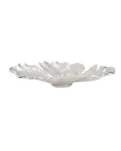 Hampstead Small Aluminium Leaf Dish In Nickel