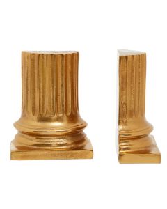 Kensington Townhouse Pillar Bookends In Gold