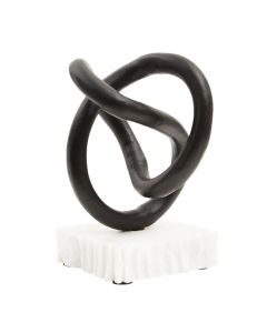 Mirano Metal Knot Sculpture In Matt Black