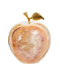 Oleena Onyx Decorative Apple In Gold